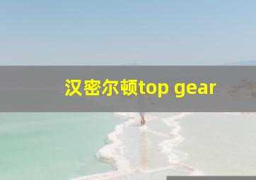 汉密尔顿top gear